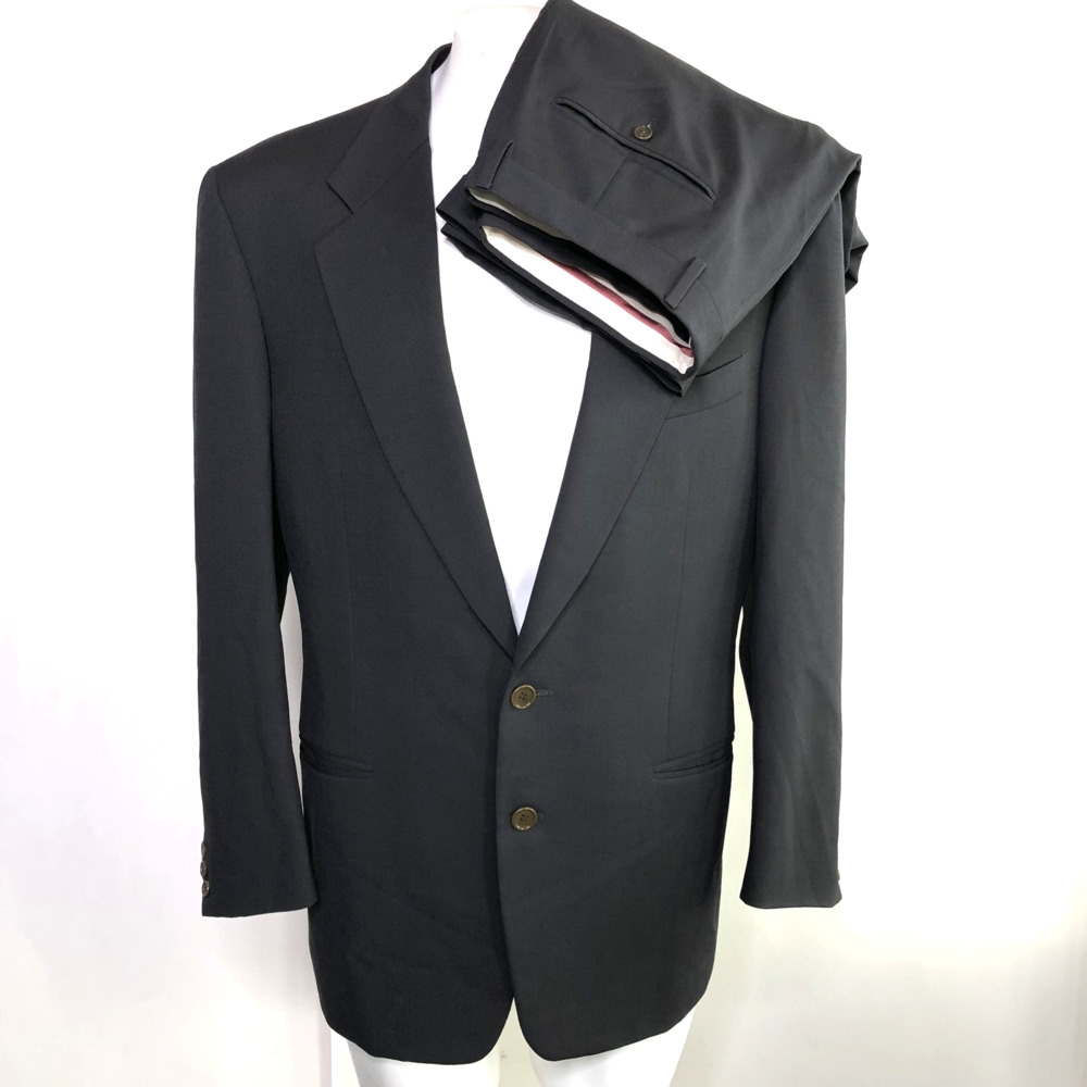 Canali Black Two-Button Wool Sport Coat and Pants